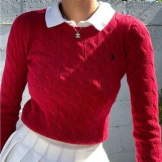 SWEATER POLO RALPH LAUREN MUJER ROJO