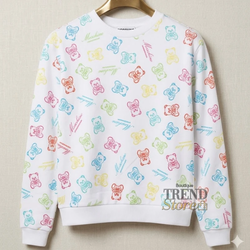 POLERON MOSCHINO - MUJER BLANCO BEAR COLORES