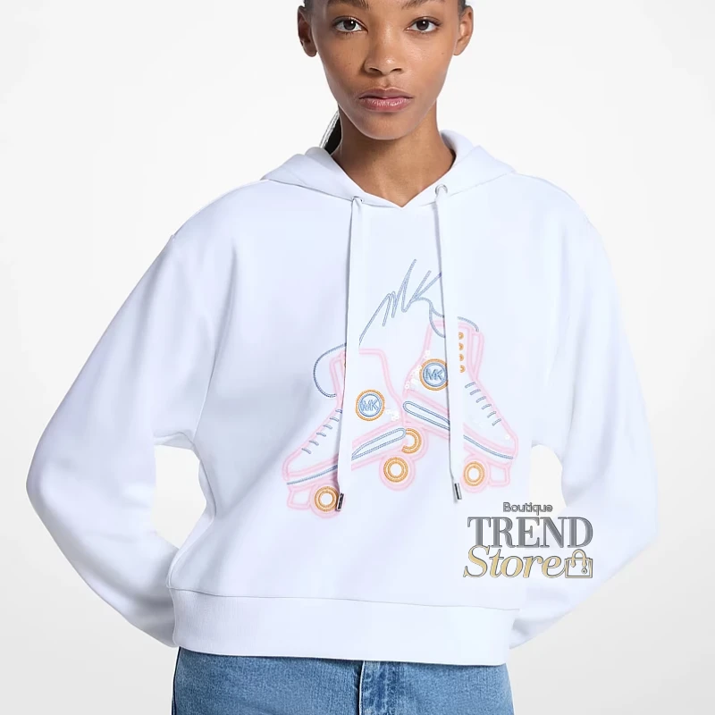 POLERÓN MICHAEL KORS CON CAPUCHA LENTEJUELAS ALGODÓN MUJER