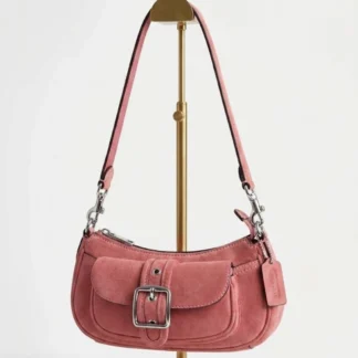 CARTERA COACH ASHTON - gamuza ROSA