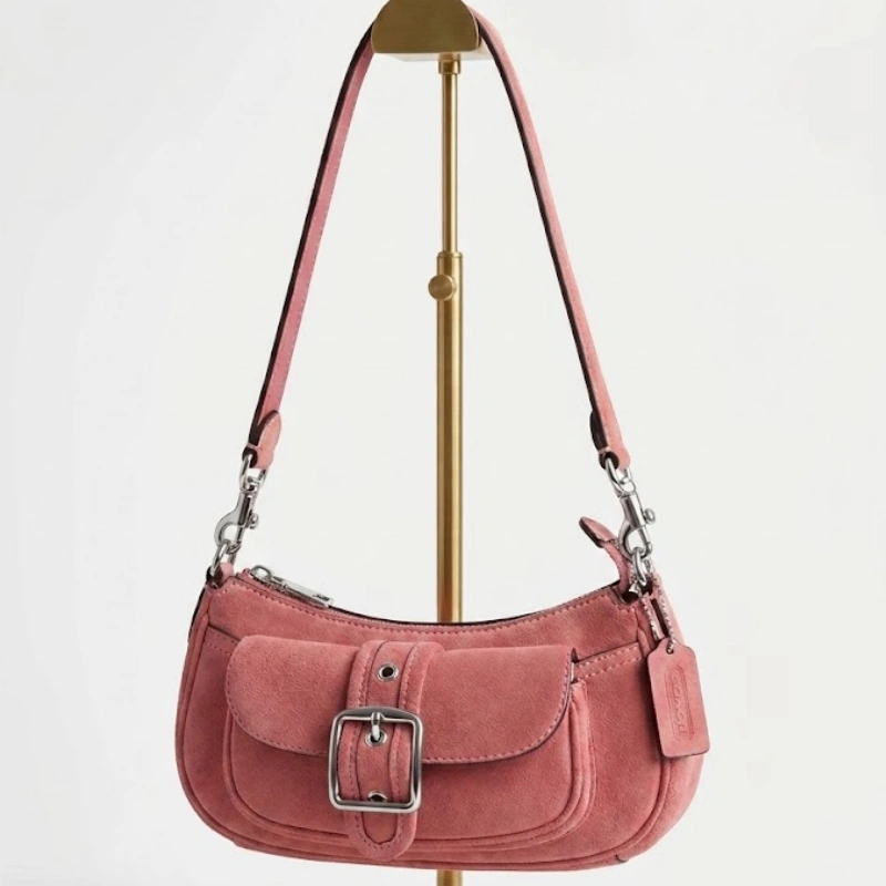 CARTERA COACH ASHTON - gamuza ROSA