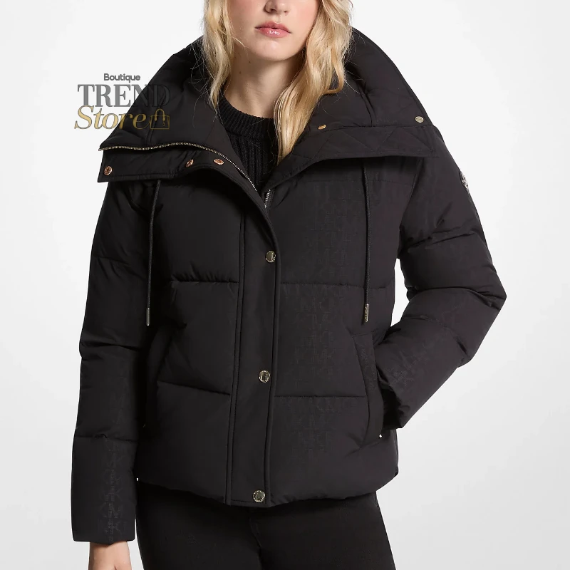 CHAQUETA MICHAEL KORS PUFFER CON LOGO NEGRO