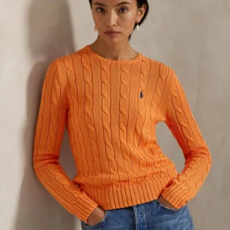 sweater polo ralph lauren naranja punto trenzado mujer trendstore chile original • sweater ralph lauren naranja cuello redondo vista frontal compra segura chile • detalle tejido trenzado algodón sweater ralph lauren mujer exclusivo chile • sweater naranja ralph lauren mujer vista lateral envío a todo chile • textura algodón punto fino sweater polo ralph lauren premium trendstore chile • sweater mujer look elegante casual naranja chile exclusivo • sweater polo ralph lauren mujer outfit moderno color vibrante chile compra online • sweater polo ralph lauren original mujer envío seguro a todo chile trendstore