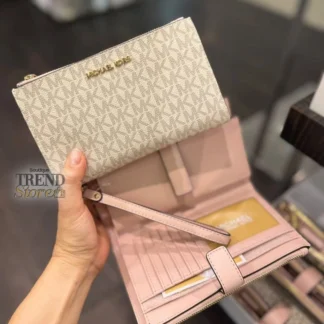 BILLETERA MICHAEL KORS - DOBLE CIERRE CLASICO VAINILLA ROSA
