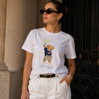 POLERA MUJER POLO RALPH LAUREN - POLO BEAR BLANCA