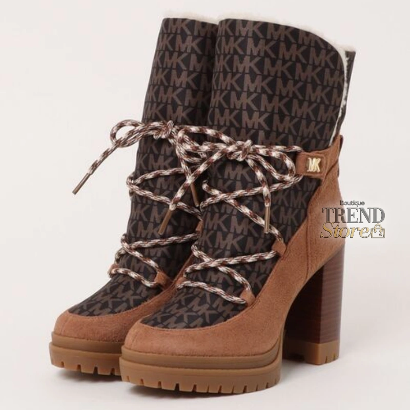 BOTAS MICHAEL KORS CULVER PLATAFORMA CAFE - GAMUZA TACÓN ALTO
