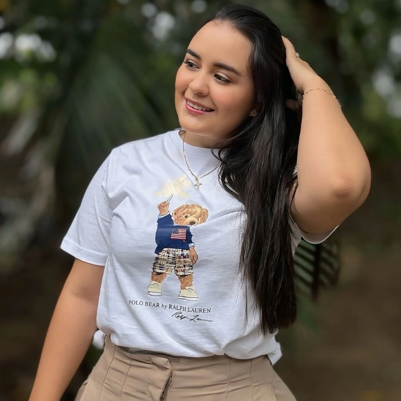POLERA MUJER POLO RALPH LAUREN - POLO BEAR BLANCA