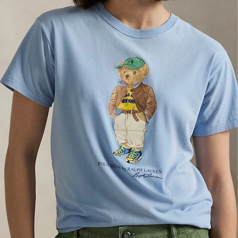 POLERA POLO RALPH LAUREN - POLO BEAR CELESTE