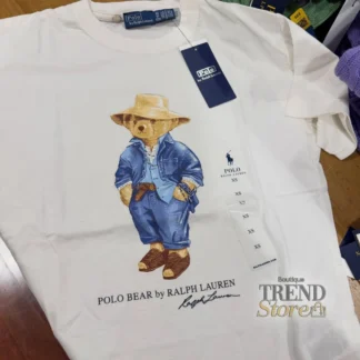 POLERA POLO RALPH LAUREN - POLO BEAR BLANCO - OSITA GRANJERA