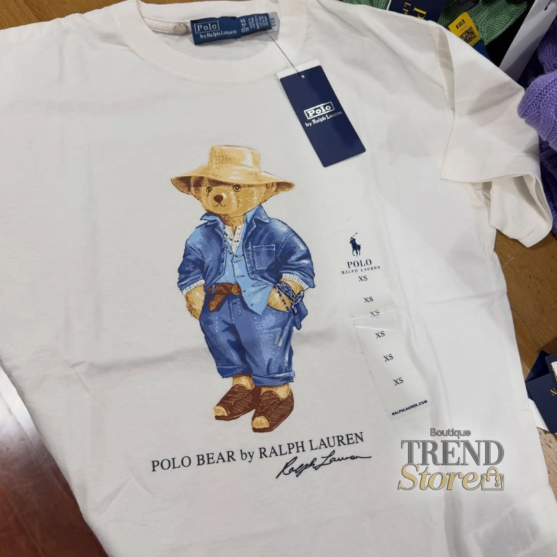 POLERA POLO RALPH LAUREN - POLO BEAR BLANCO - OSITA GRANJERA