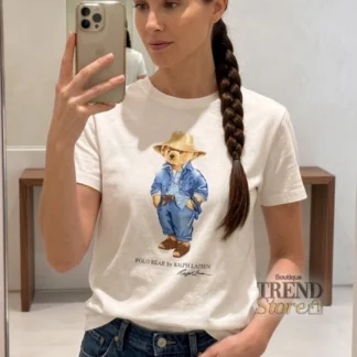 POLERA POLO RALPH LAUREN - POLO BEAR BLANCO - OSITA GRANJERA