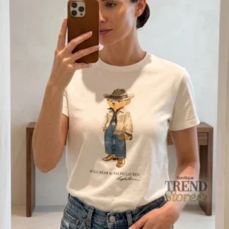 POLERA POLO RALPH LAUREN - POLO BEAR BLANCO - OSITA VAQUERA