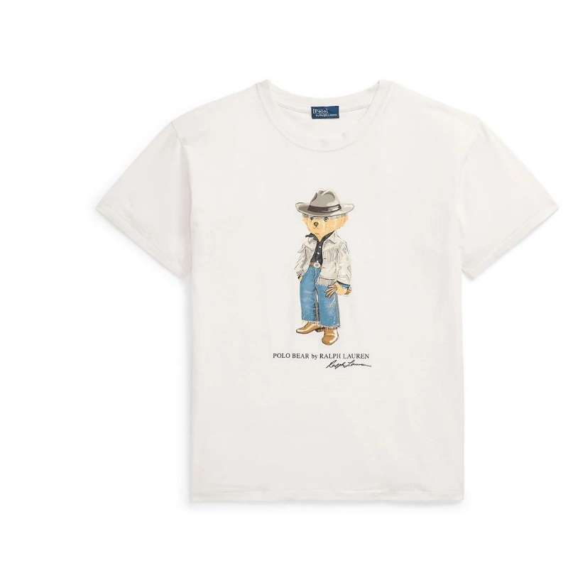 POLERA POLO RALPH LAUREN - POLO BEAR BLANCO - OSITA VAQUERA
