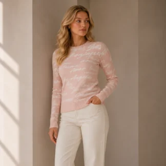 SWEATER GUESS MUJER ROSA LETRAS