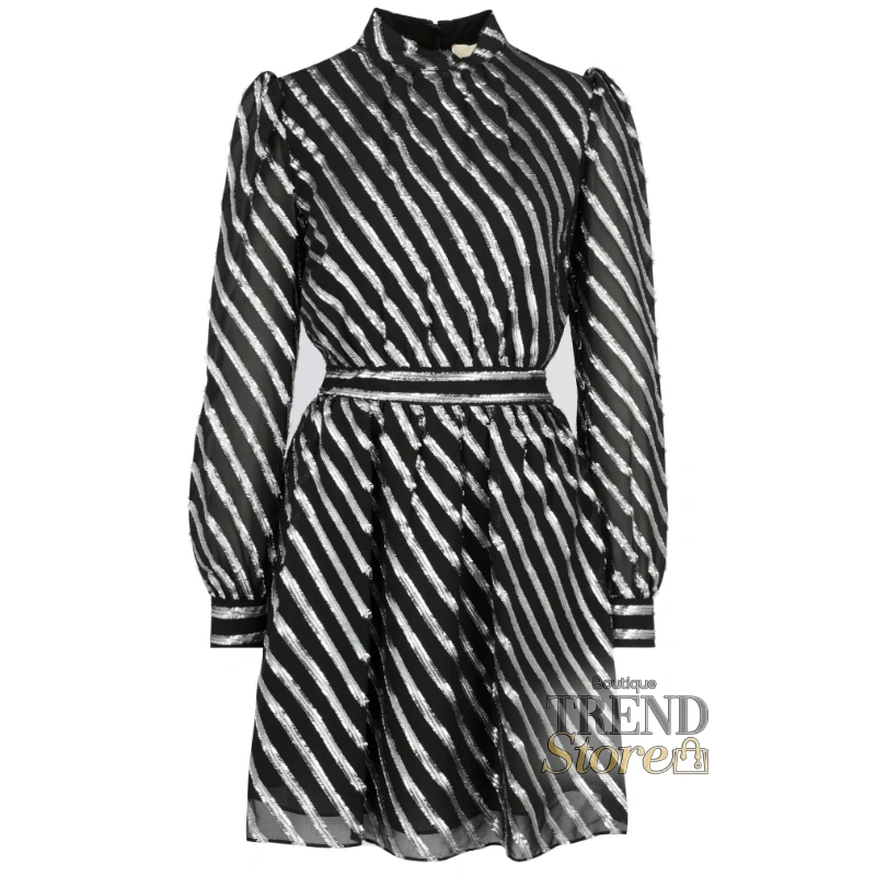 VESTIDO MICHAEL KORS JACQUARD METALIZADO  NEGRO