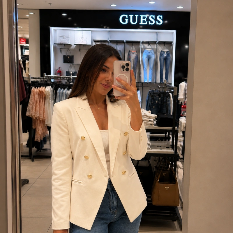 BLAZER GUESS - BLANCO BOTONES DORADO