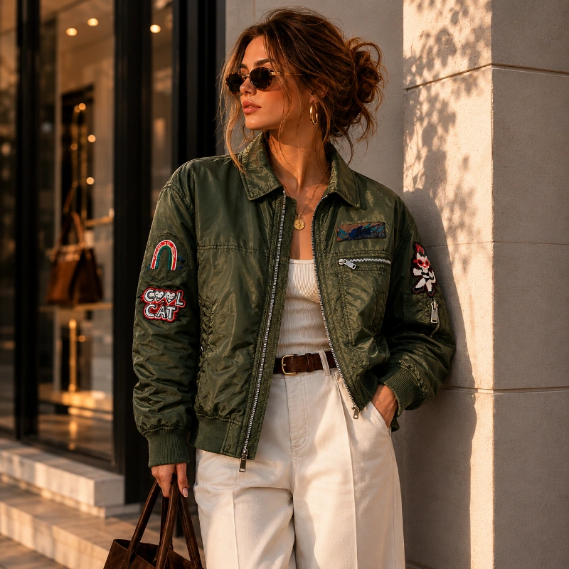 CHAQUETA ZADIG & VOLTAIRE BOLID OVERSIZE KHAKI UNISEX