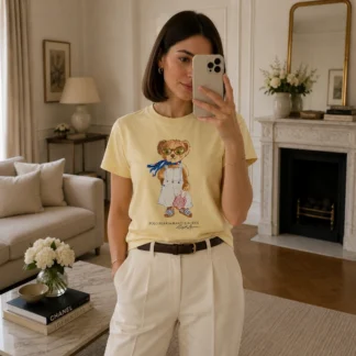 POLERA POLO RALPH LAUREN MUJER- POLO BEAR AMARILLA