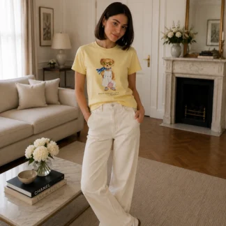 POLERA POLO RALPH LAUREN MUJER- POLO BEAR AMARILLA