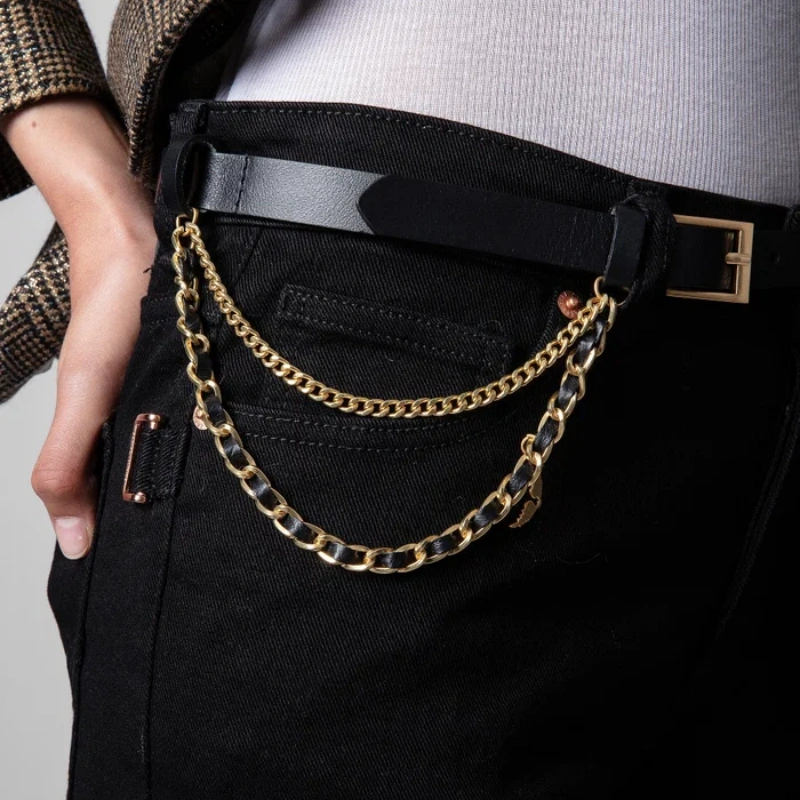 CINTURON ZADIG & VOLTAIRE ROCK CHAIN BELT DORADO