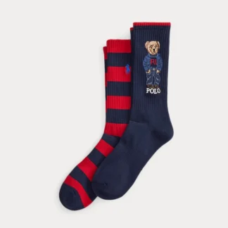 CALCETINES POLO RALPH LAUREN POLO BEAR BANDERA USA - PACK 2 PARES