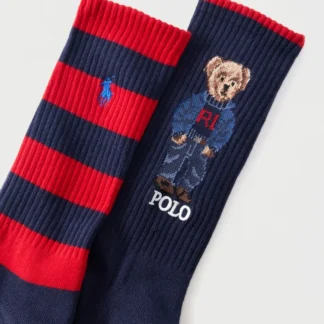 CALCETINES POLO RALPH LAUREN POLO BEAR BANDERA USA - PACK 2 PARES