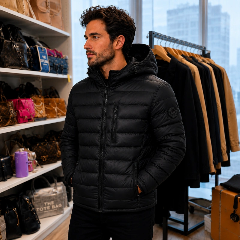 CHAQUETA HOMBRE MICHAEL KORS RIALTO NEGRO MC64702