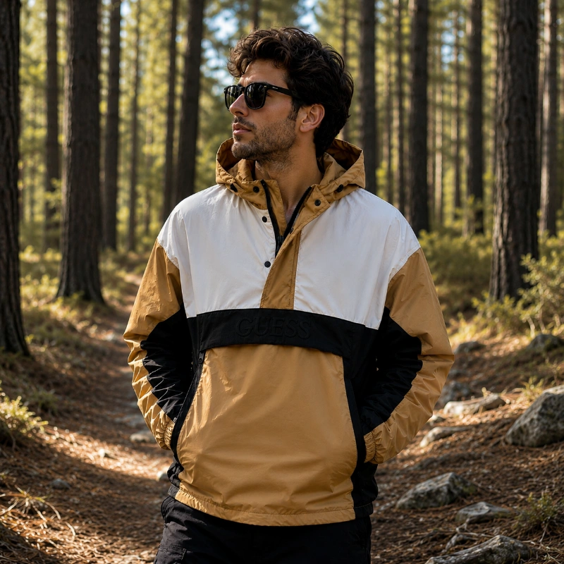 CHAQUETA GUESS REX COLORBLOCK PADDED HOMBRE
