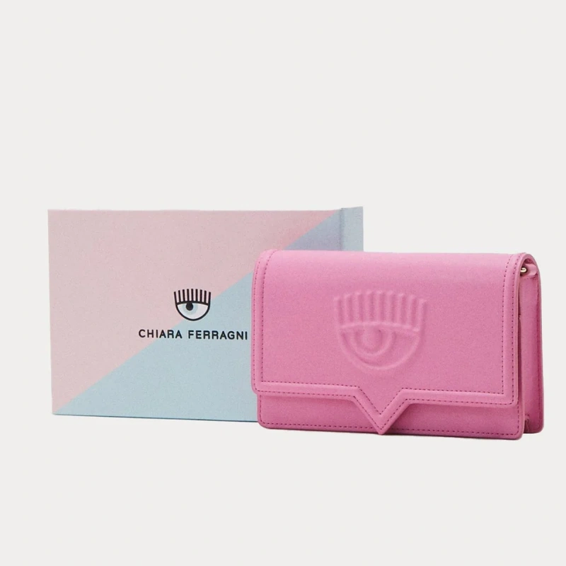 CARTERA CHIARA FERRAGNI EYELIKE ROSA CROSSBODY