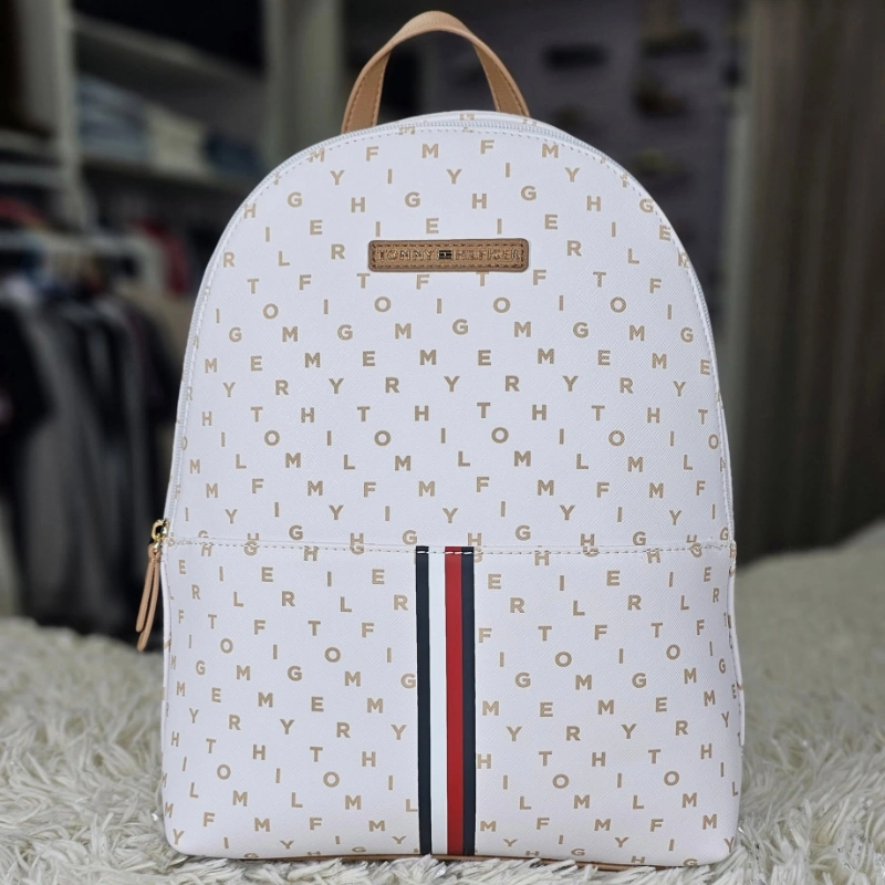 MOCHILA GRANDE TOMMY HILFIGER BLANCO MUJER