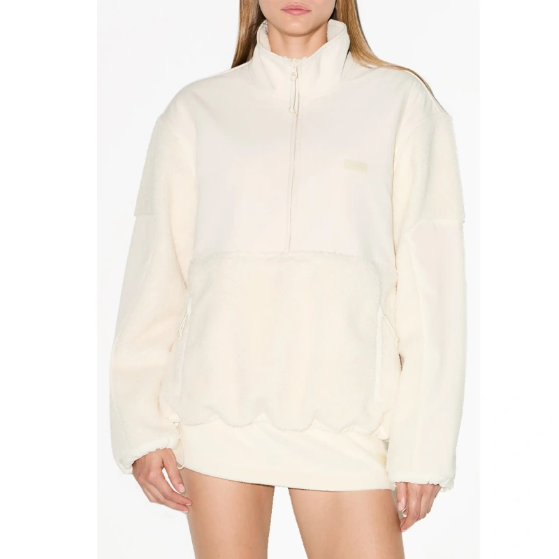 POLERoN SKIMS FAUX SHEARLING HALF ZIP PULLOVER