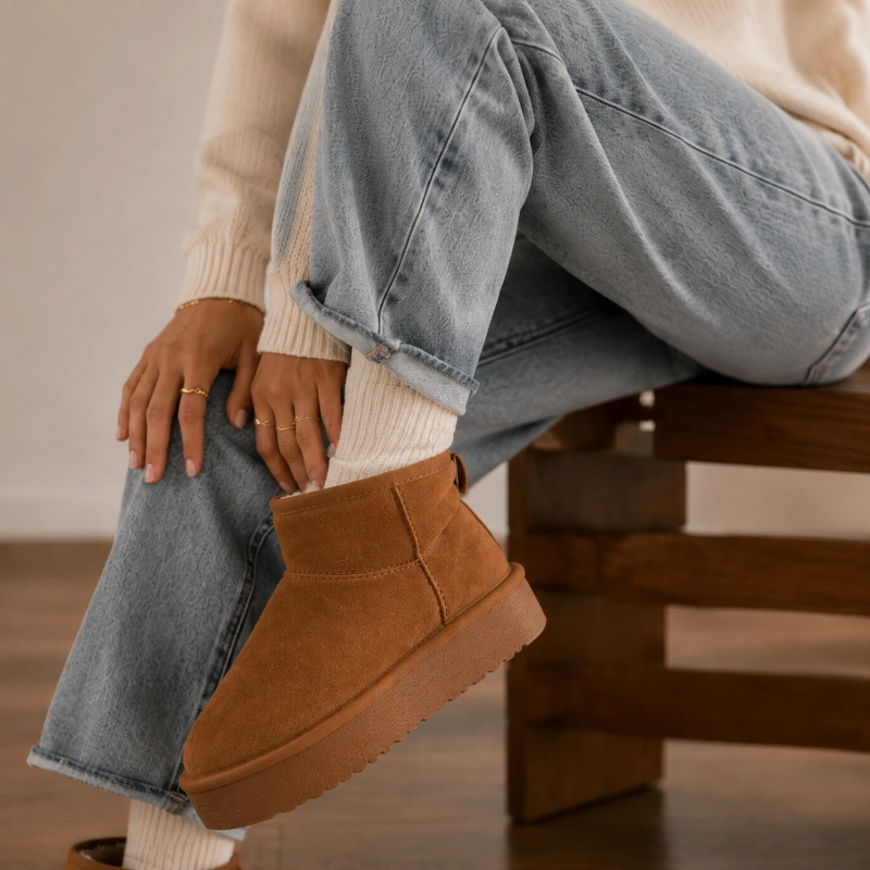 BOTINES STEVE MADDEN - CAMPFIRE TAN CON PLATAFORMA