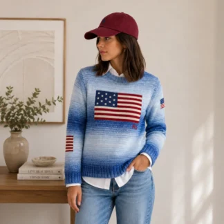 La bandera tejida en este sweater está inspirada en las primeras banderas estadounidenses y forma parte de las piezas más icónicas creadas por Ralph Lauren. Su diseño representa la tradición, el estilo universitario americano y la herencia cultural que ha definido a la marca durante décadas. Disponible en Trendstore Chile, este sweater original de Polo Ralph Lauren es ideal para quienes buscan una prenda exclusiva, elegante y llena de historia, con compra segura y envíos a todo Chile. SEO PARA IMÁGENES: • sweater polo ralph lauren bandera azul chile • polo ralph lauren flag sweater original chile • sweater bandera americana ralph lauren chile • polo ralph lauren flag motif cotton chile • sweater tejido ralph lauren azul chile • sweater polo ralph lauren unisex chile • ropa polo ralph lauren premium chile • polo ralph lauren envío seguro a todo chile