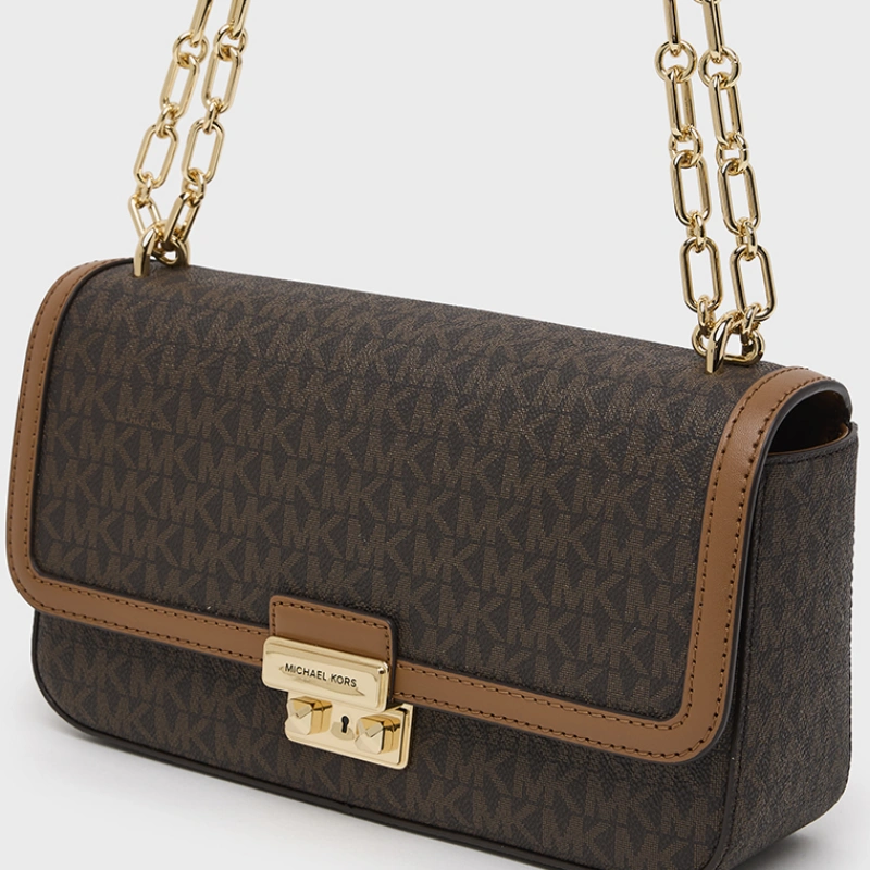 CARTERA MICHAEL KORS TRIBECA LARGE SHOULDER BAG SIGNATURE MARRÓN