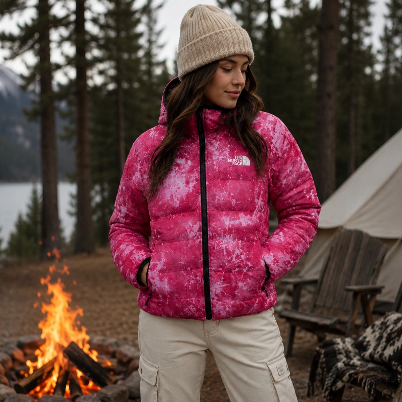 CHAQUETA THE NORTH FACE PRINTED NORTH DOWN REVERSIBLE HOODED MUJER