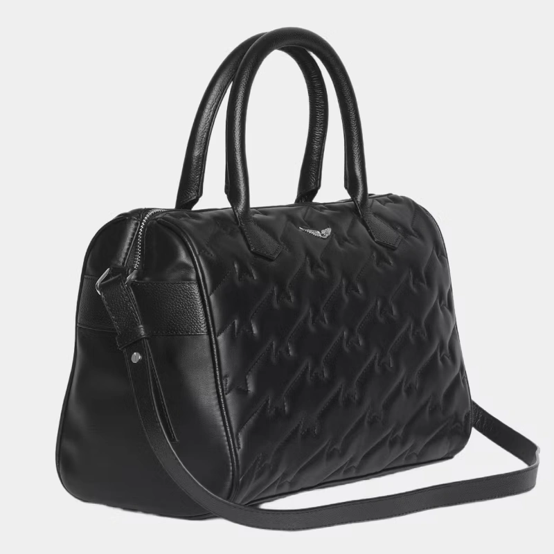 CARTERA ZADIG & VOLTAIRE -  SUNNY MEDIUM WINGS ZV QUILTED BAG DE CUERO LAMBSKIN  - NEGRO