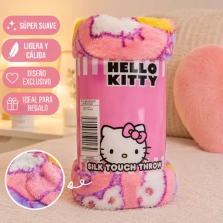 MANTA PELUDA 107 X 127 CM MODELO - HELLO KITTY