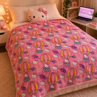 MANTA PELUDA 107 X 127 CM MODELO - HELLO KITTY SANRIO