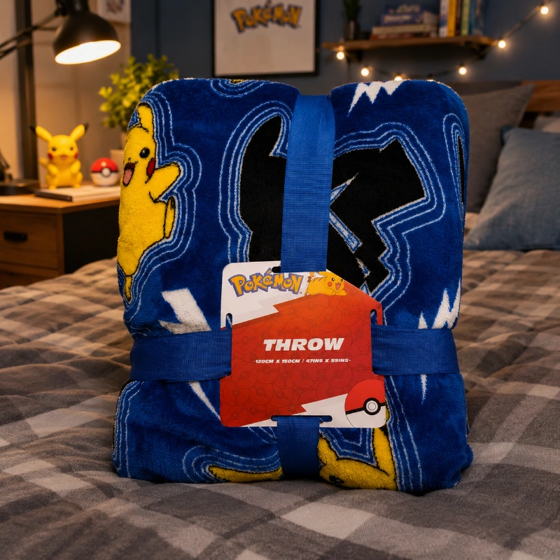 MANTA PELUDA POKEMON  - PIKACHU 120X150 CMS