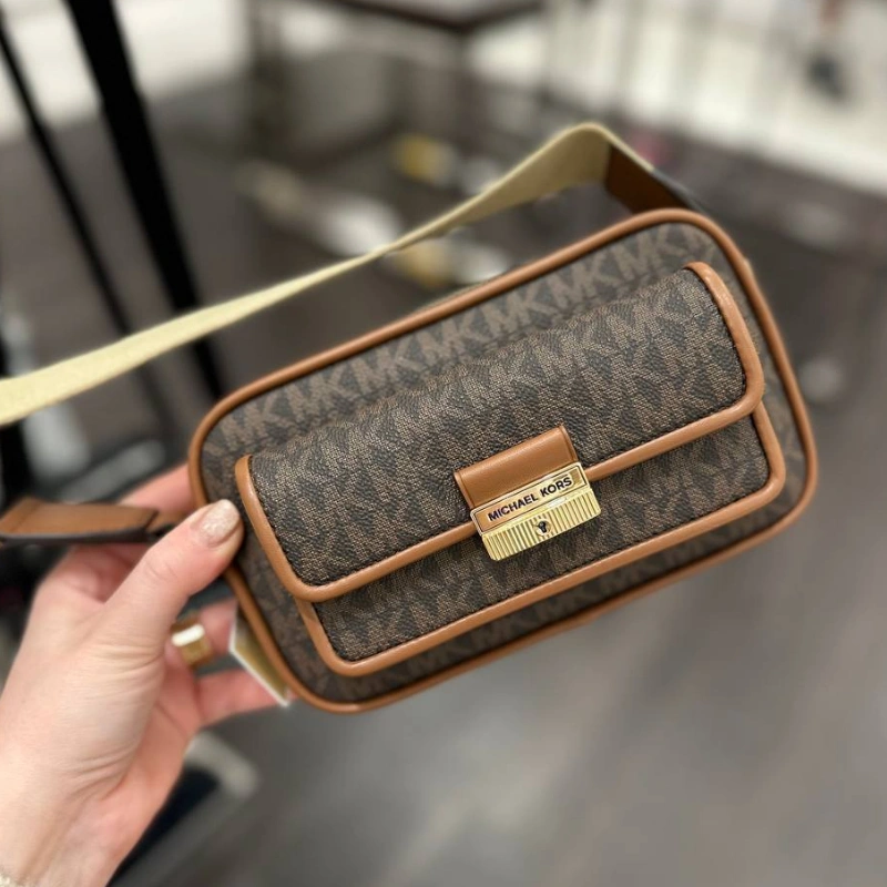 CROSSBODY MICHAEL KORS BRADSHAW MONOGRAMA CAFE