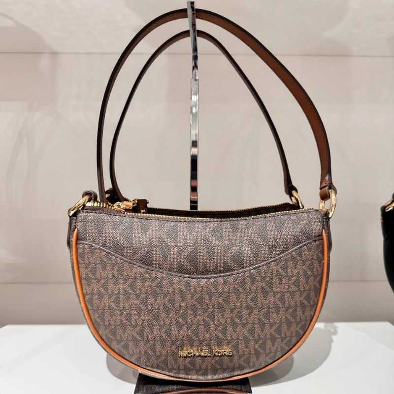CROSSBODY MICHAEL KORS DOVER PEQUEÑA DE CAFE MONOGRAMA