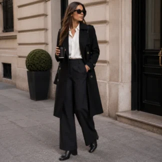 La MICHAEL KORS GABARDINA DRAPEY NEGRA CON CINTURÓN es una prenda imprescindible para quienes buscan elegancia, versatilidad y un estilo atemporal. Inspirada en la clásica trench coat, esta gabardina combina líneas limpias con una silueta femenina que realza cualquier look durante las temporadas de entretiempo. Confeccionada en un tejido ligero de alta calidad, ofrece una caída fluida que aporta movimiento y sofisticación. Su clásico color negro la convierte en una prenda fácil de combinar con jeans, pantalones de vestir, vestidos o faldas, adaptándose perfectamente tanto a looks casuales como a conjuntos más formales. El cinturón para anudar permite ajustar la cintura para conseguir una silueta más estilizada, mientras que el cierre frontal con botones y los bolsillos delanteros aportan funcionalidad sin perder elegancia. Gracias a su diseño moderno y minimalista, esta gabardina es perfecta para el trabajo, reuniones, viajes o salidas donde buscas una prenda refinada y versátil. En Trendstore Chile seleccionamos productos originales de las marcas más reconocidas de Estados Unidos y Europa para ofrecer prendas auténticas, exclusivas y difíciles de encontrar en Chile. La Michael Kors Drapey Trench Coat es una inversión en estilo que permanecerá vigente temporada tras temporada. Composición: • Exterior: 100% poliéster • Forro: 100% poliéster Características destacadas: • Diseño clásico tipo trench coat • Color negro • Cinturón ajustable para anudar • Cierre frontal con botones • Bolsillos delanteros funcionales • Tejido ligero con excelente caída • Ideal para temporadas de transición • Lavable a máquina • Producto original Michael Kors Referencia del producto: • Modelo: DRAPEY • Código: 77Y3271M72 Referencia de talla: • La modelo mide 178 cm y utiliza talla XS. SEO PARA IMÁGENES • Michael Kors Drapey Trench Coat negra original disponible en Trendstore Chile • Gabardina Michael Kors negra con cinturón vista frontal compra segura Chile • Trench coat Michael Kors elegante para mujer envío a todo Chile • Detalle cinturón ajustable gabardina Michael Kors original • Vista lateral Michael Kors Drapey trench negro premium • Gabardina negra Michael Kors para oficina y uso diario Trendstore Chile • Abrigo tipo trench Michael Kors original exclusivo para mujer • Michael Kors Drapey Trench Coat disponible en Trendstore Chile