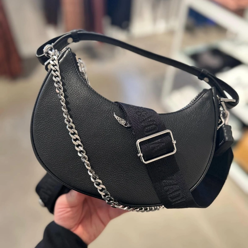 CARTERA ZADIG & VOLTAIRE MOONROCK DE CUERO NEGRO