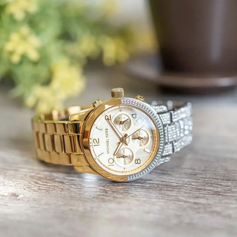 RELOJ MUJER MICHAEL KORS RUNWAY MK7329 BICOLOR CON CRISTALES