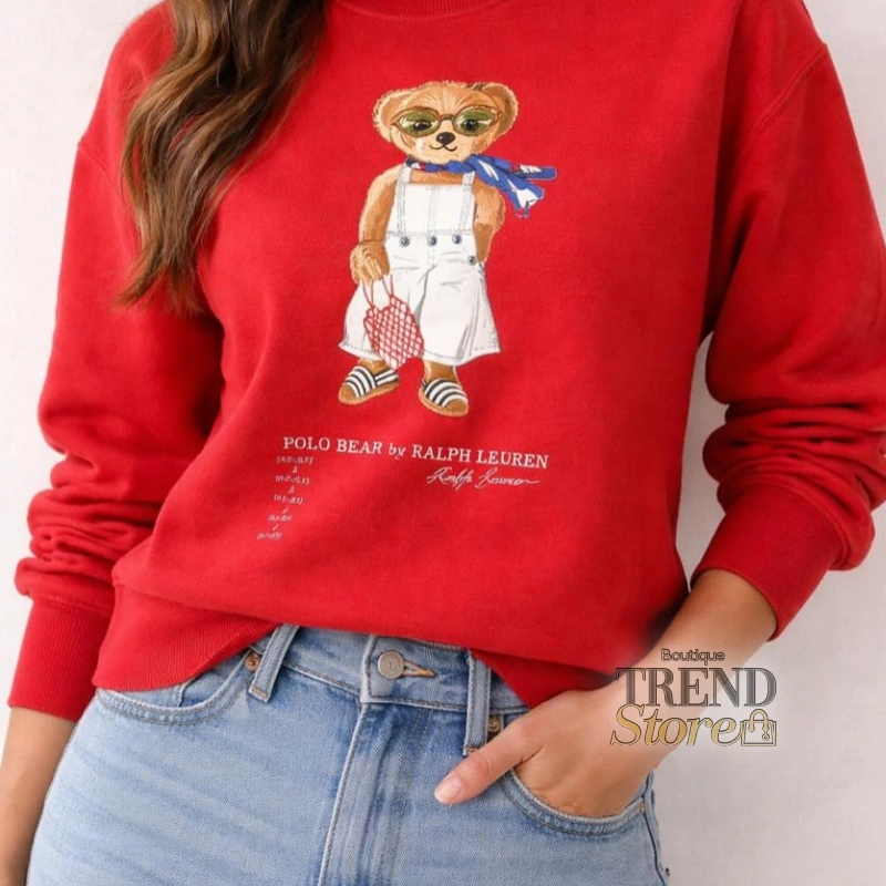 POLERON POLO RALPH LAUREN POLO BEAR TERRY STARBOARD RED