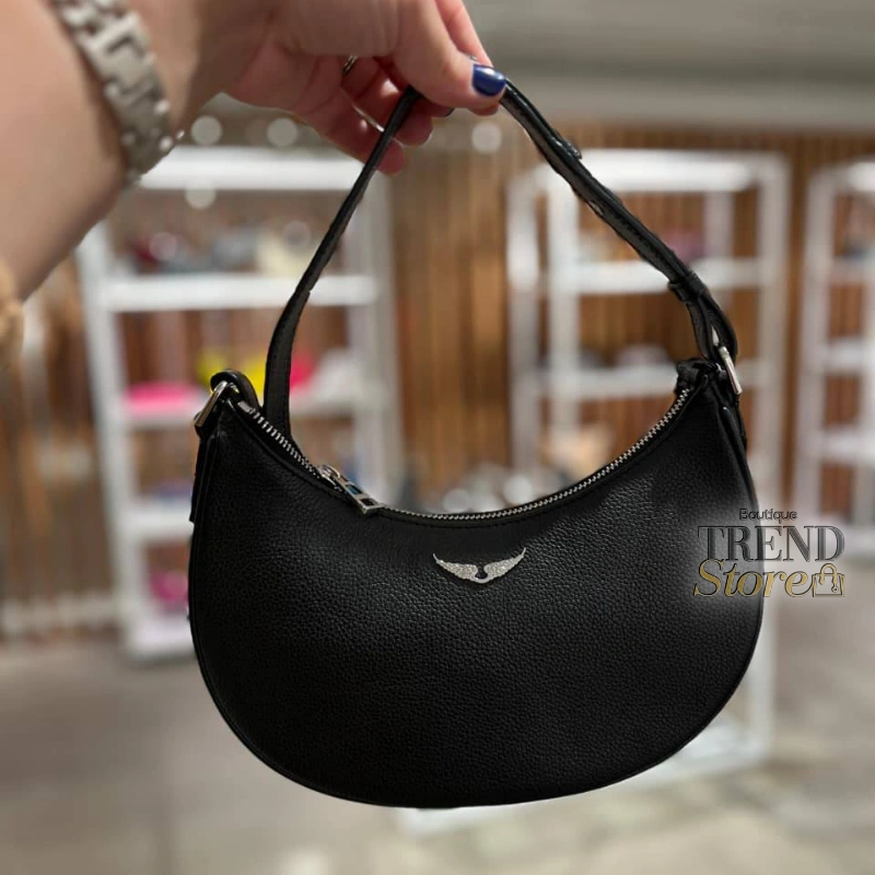 CARTERA ZADIG & VOLTAIRE MOONVIBE DE CUERO NEGRO