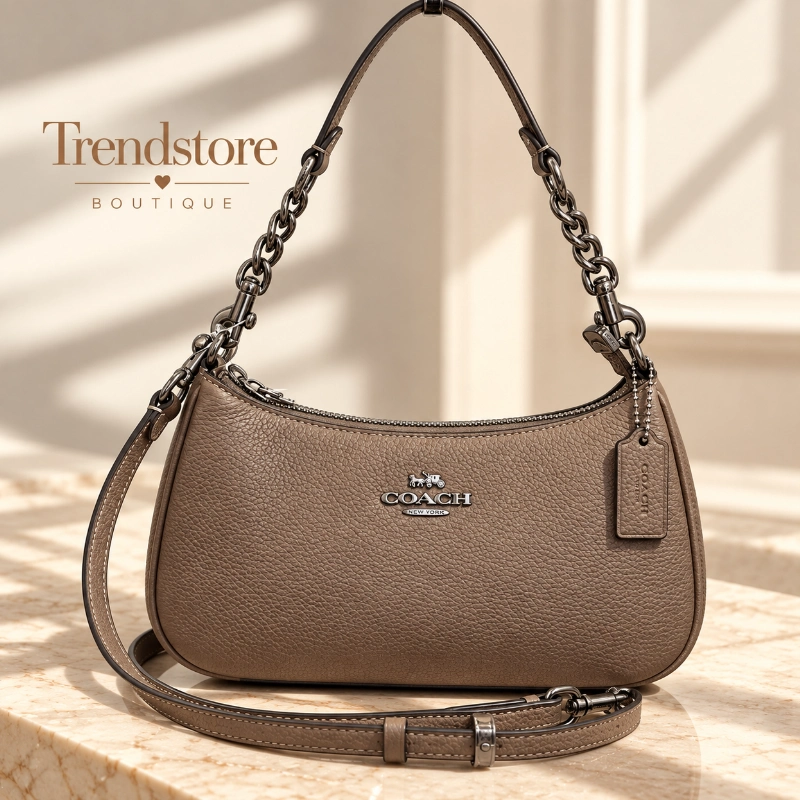 CARTERA COACH TERI SHOULDER BAG  DARK STONE