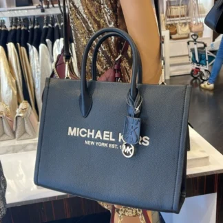 TOTE MIRELLA MICHAEL KORS - MEDIUM NAVY - CUERO AZUL