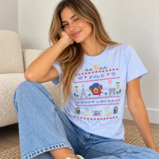 POLERA POLO RALPH LAUREN MUJER- POLO BEAR BORDADO XX
