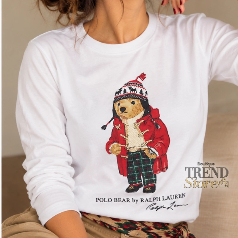 POLERA MANGA LARGA MUJER POLO RALPH LAUREN - BLANCA